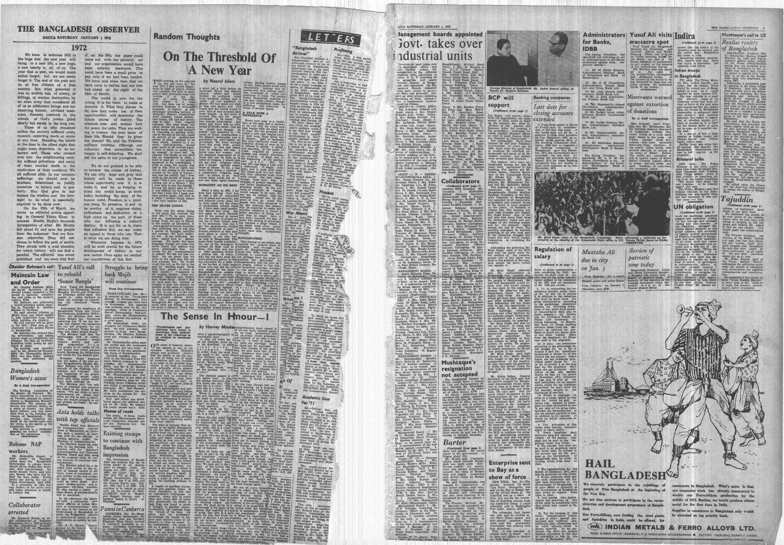 1JAN1972-Bangladesh Observer-Regular-Page 2 and 5