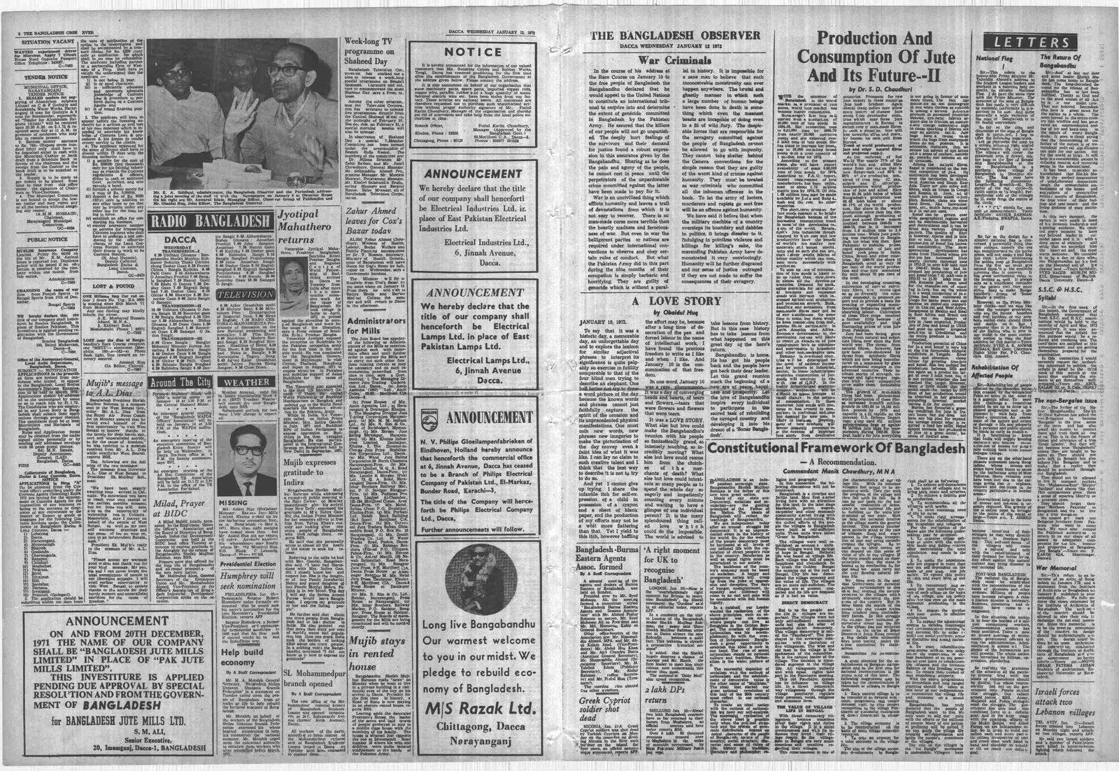 12JAN1972-Bangladesh Observer-Regular-Page 2 and 3